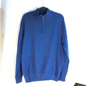 Hawker & Rye Size XL Cashmere/Cotton blend 1/4 zip pullover sweater